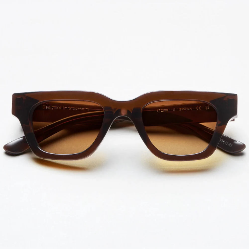 Brown sunglasses on a white background