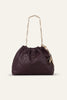 Medium leather bag - Burgundy