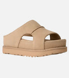 Beige sandal on a white background