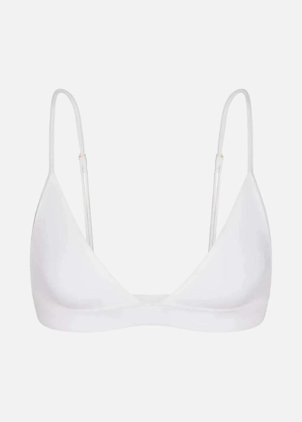 White bra on a light gray background